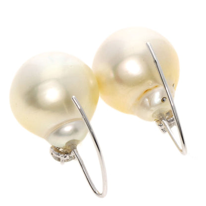 0.231ct Pearl Pearl Diamond earring Platinum  11.3g　Ladies