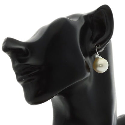 0.231ct Pearl Pearl Diamond earring Platinum  11.3g　Ladies