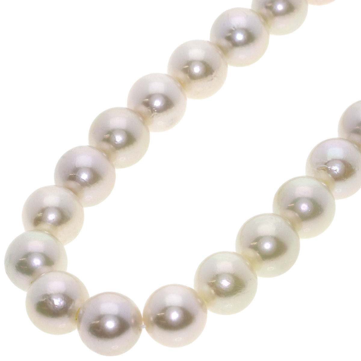 Akoya Pearl Pearl Earring Set Necklace Silver  43g　Ladies