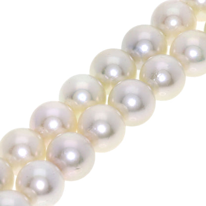 Akoya Pearl Pearl Earring Set Necklace Silver  43g　Ladies