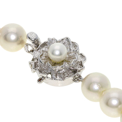 Akoya Pearl Pearl Earring Set Necklace Silver  43g　Ladies