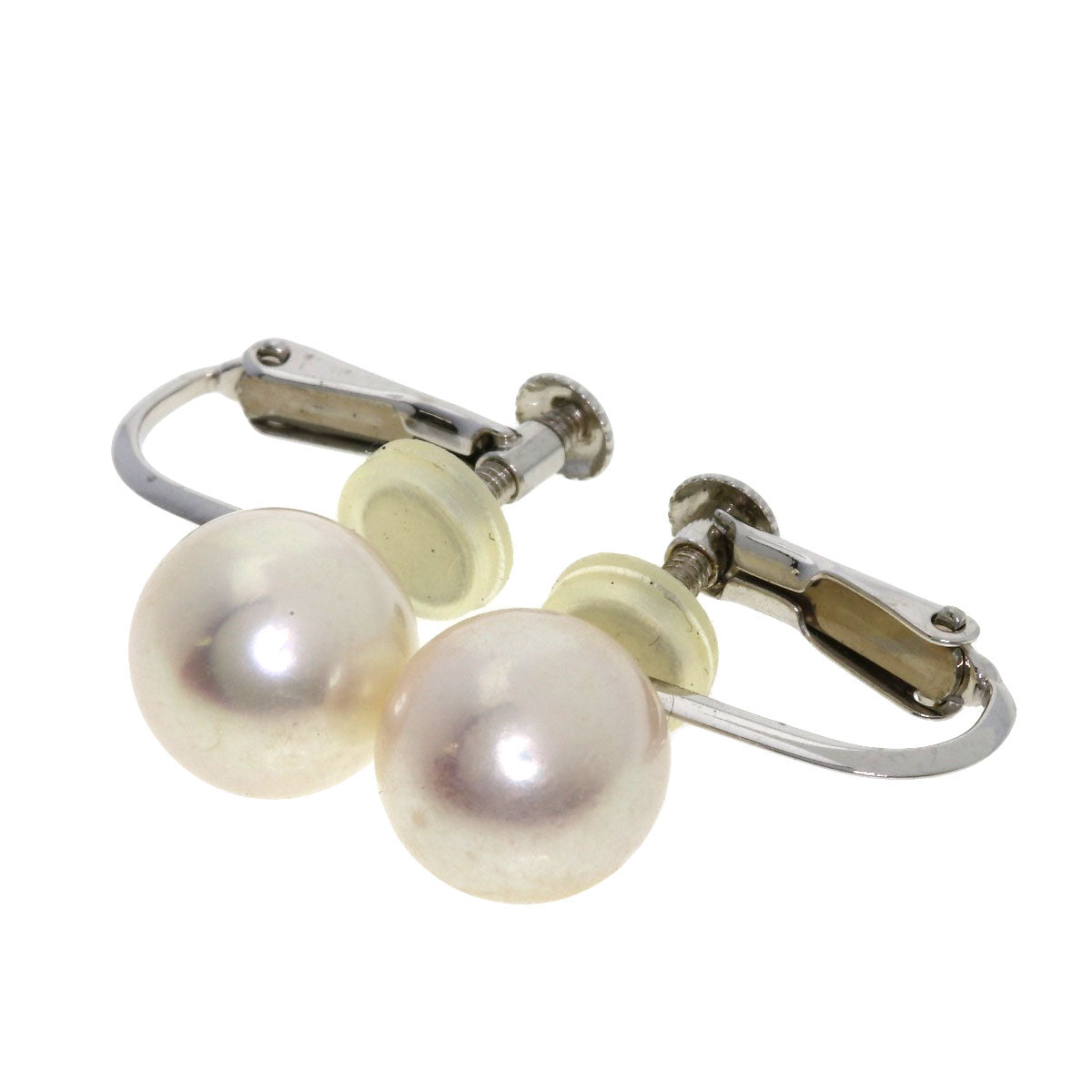 Akoya Pearl Pearl Earring Set Necklace Silver  43g　Ladies