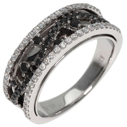 0.63ct Diamond  Black　Diamond Ring K18 White Gold  6.9g　Ladies