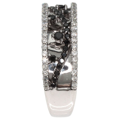 0.63ct Diamond  Black　Diamond Ring K18 White Gold  6.9g　Ladies