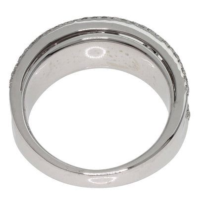 0.63ct Diamond  Black　Diamond Ring K18 White Gold  6.9g　Ladies