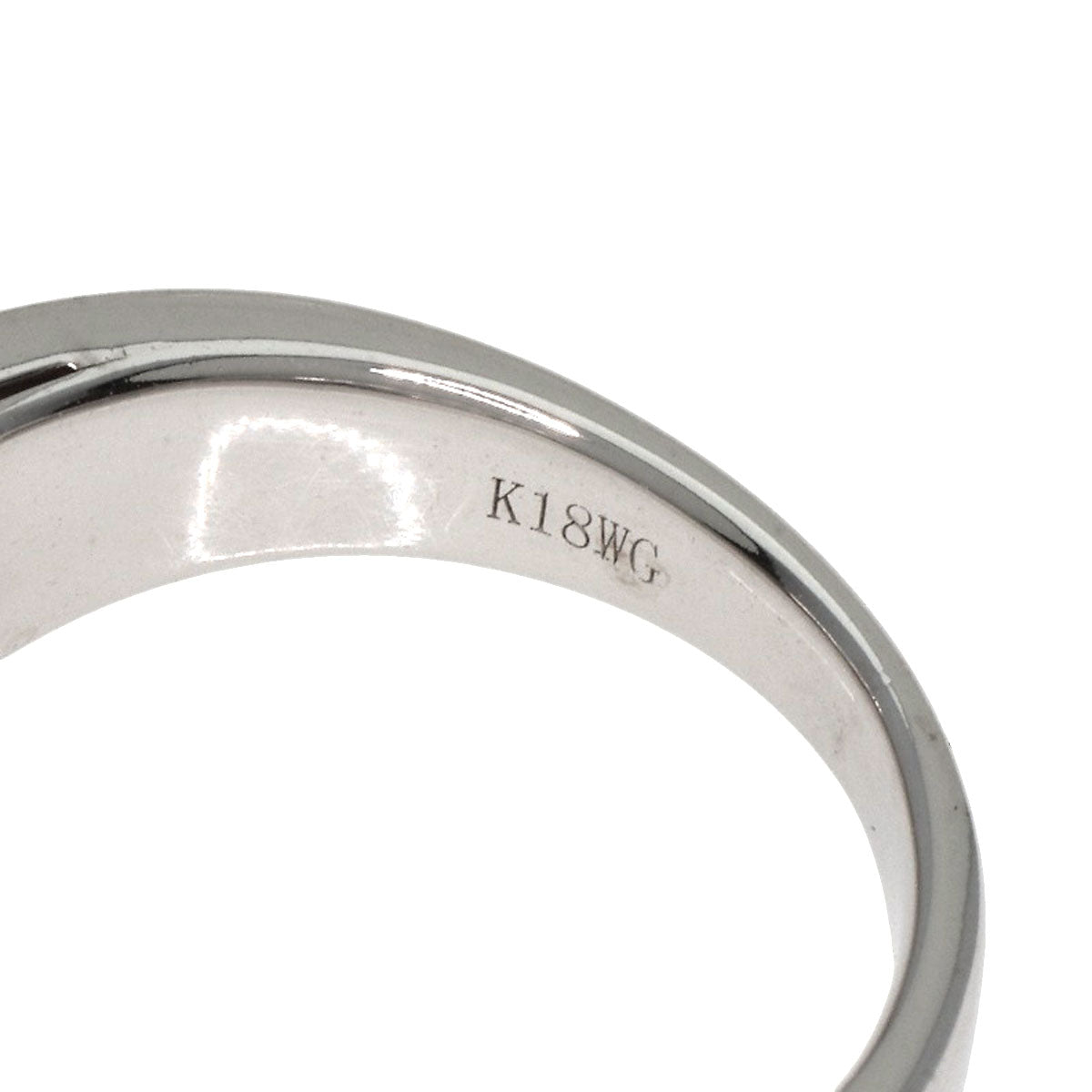 0.63ct Diamond  Black　Diamond Ring K18 White Gold  6.9g　Ladies