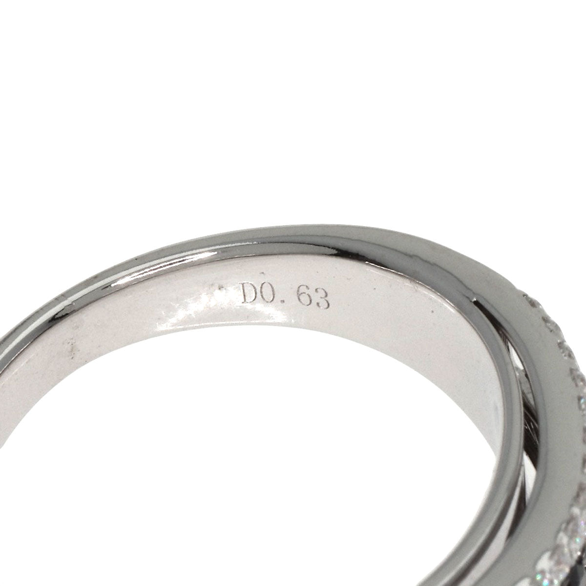 0.63ct Diamond  Black　Diamond Ring K18 White Gold  6.9g　Ladies