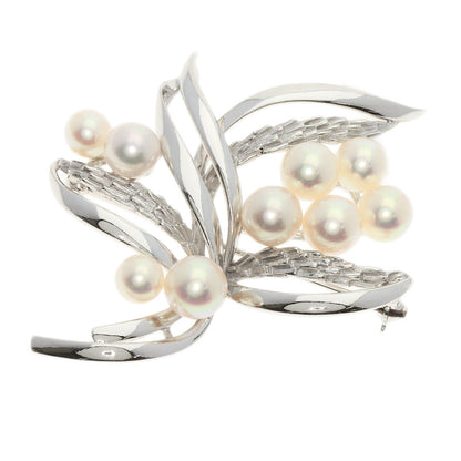 MIKIMOTO   Brooch Akoya pearl Pearl K14 White Gold Ladies