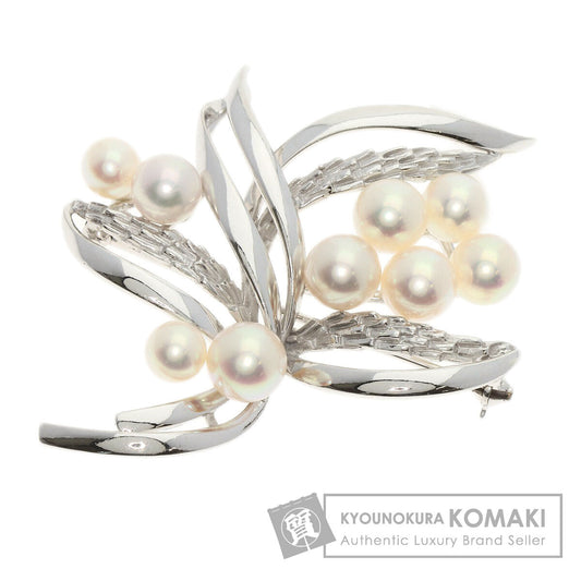 MIKIMOTO   Brooch Akoya pearl Pearl K14 White Gold Ladies