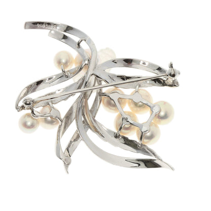 MIKIMOTO   Brooch Akoya pearl Pearl K14 White Gold Ladies