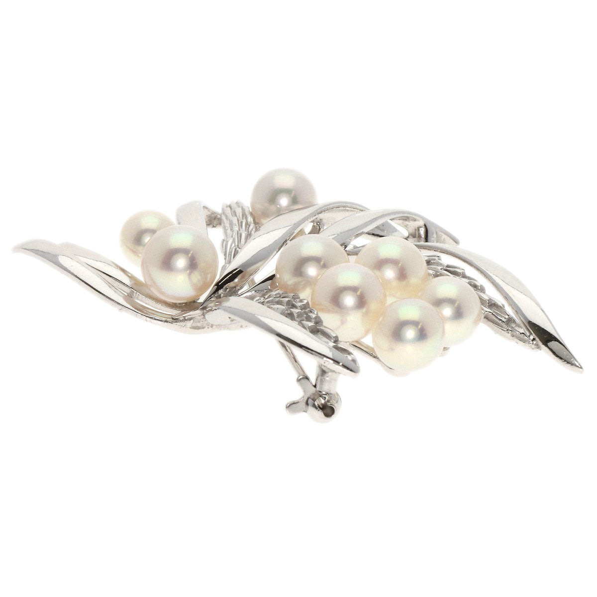 MIKIMOTO   Brooch Akoya pearl Pearl K14 White Gold Ladies