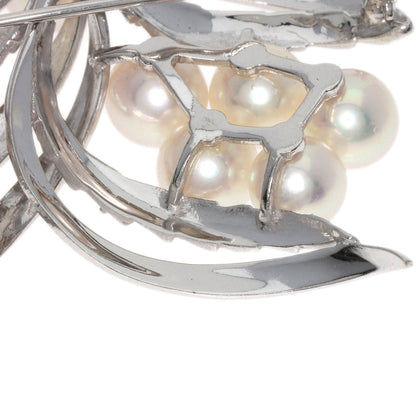 MIKIMOTO   Brooch Akoya pearl Pearl K14 White Gold Ladies