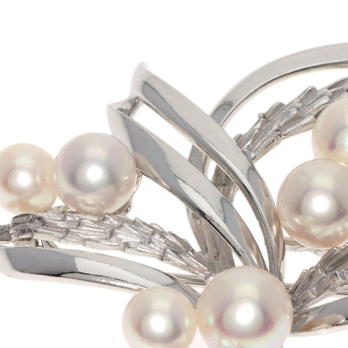 MIKIMOTO   Brooch Akoya pearl Pearl K14 White Gold Ladies