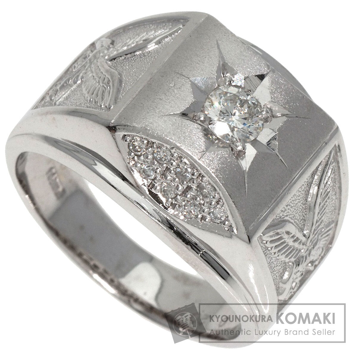 0.2ct Diamond Ring K18 White Gold  14.4g　Ladies