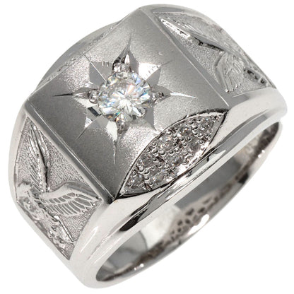 0.2ct Diamond Ring K18 White Gold  14.4g　Ladies