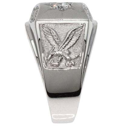 0.2ct Diamond Ring K18 White Gold  14.4g　Ladies