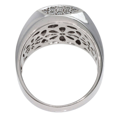 0.2ct Diamond Ring K18 White Gold  14.4g　Ladies