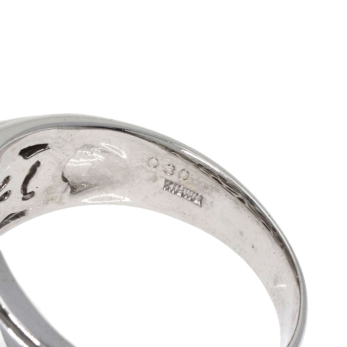 0.2ct Diamond Ring K18 White Gold  14.4g　Ladies