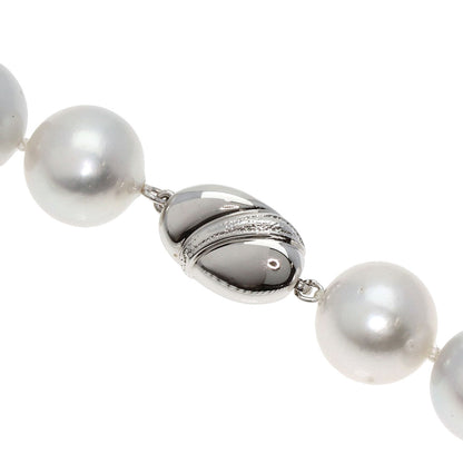 White Pearl Pearl Long Necklace Silver Metal 213.9g　Ladies