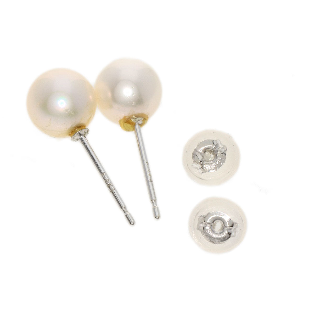 Pearl Pearl earring K14 White Gold K10WG 1.1g　Ladies