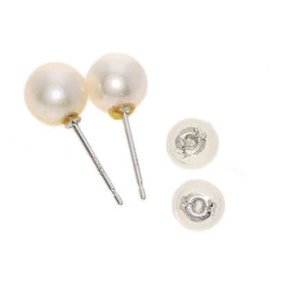 Pearl Pearl earring K14 White Gold K10WG 1.1g　Ladies