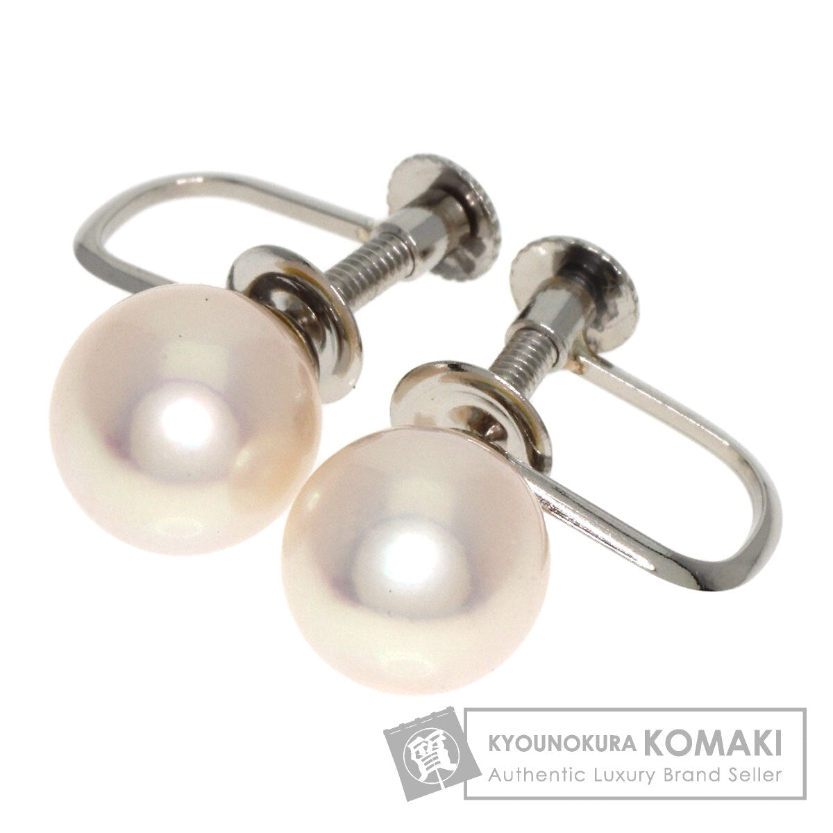 Pearl Pearl Earring Platinum PT850  2g　Ladies