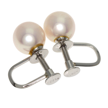 Pearl Pearl Earring Platinum PT850  2g　Ladies