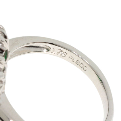 1.78ct Emerald Diamond Ring Platinum PT900  7.7g　Ladies