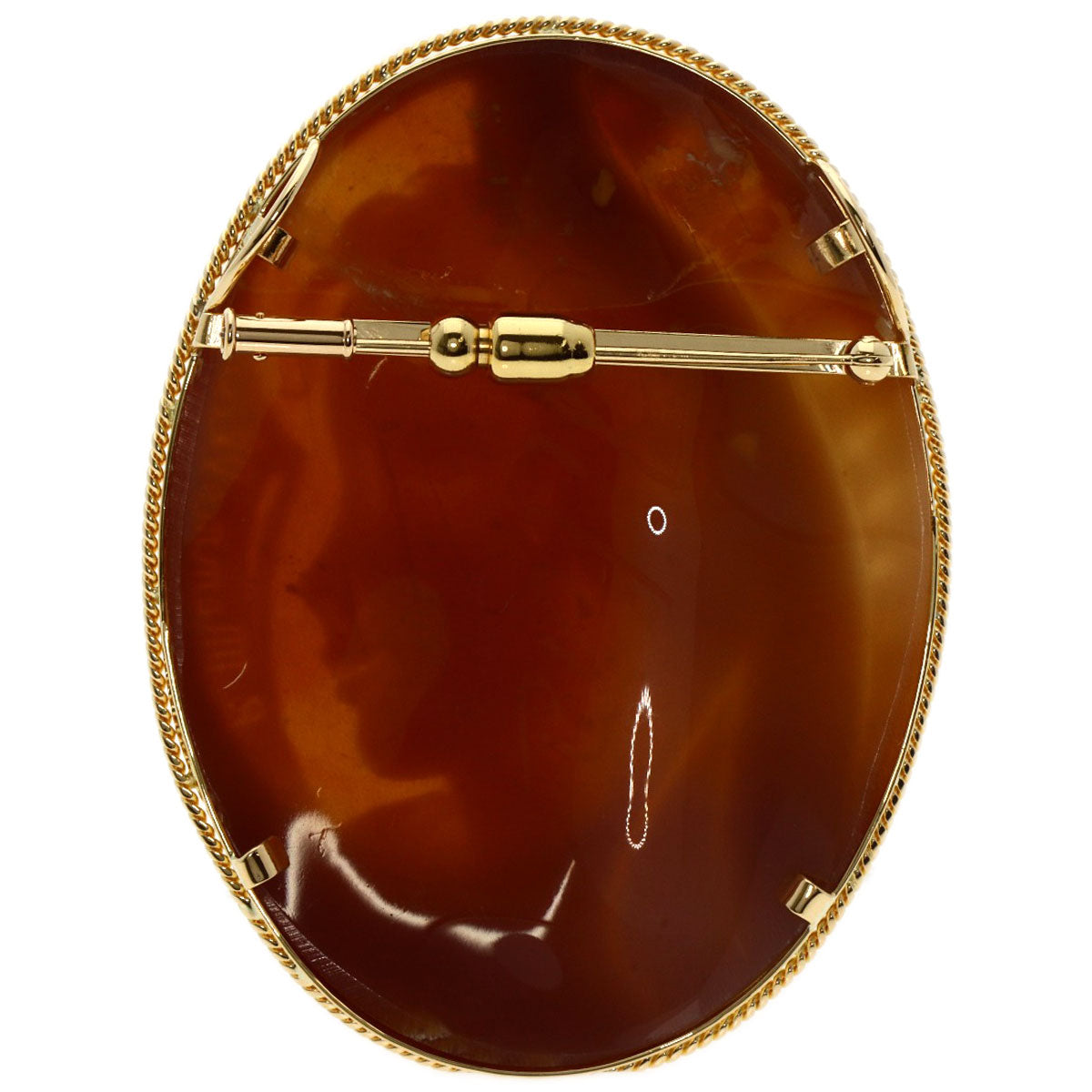 Cameo Rosario Menrella Brooch K18 Yellow Gold  26.7g　Ladies