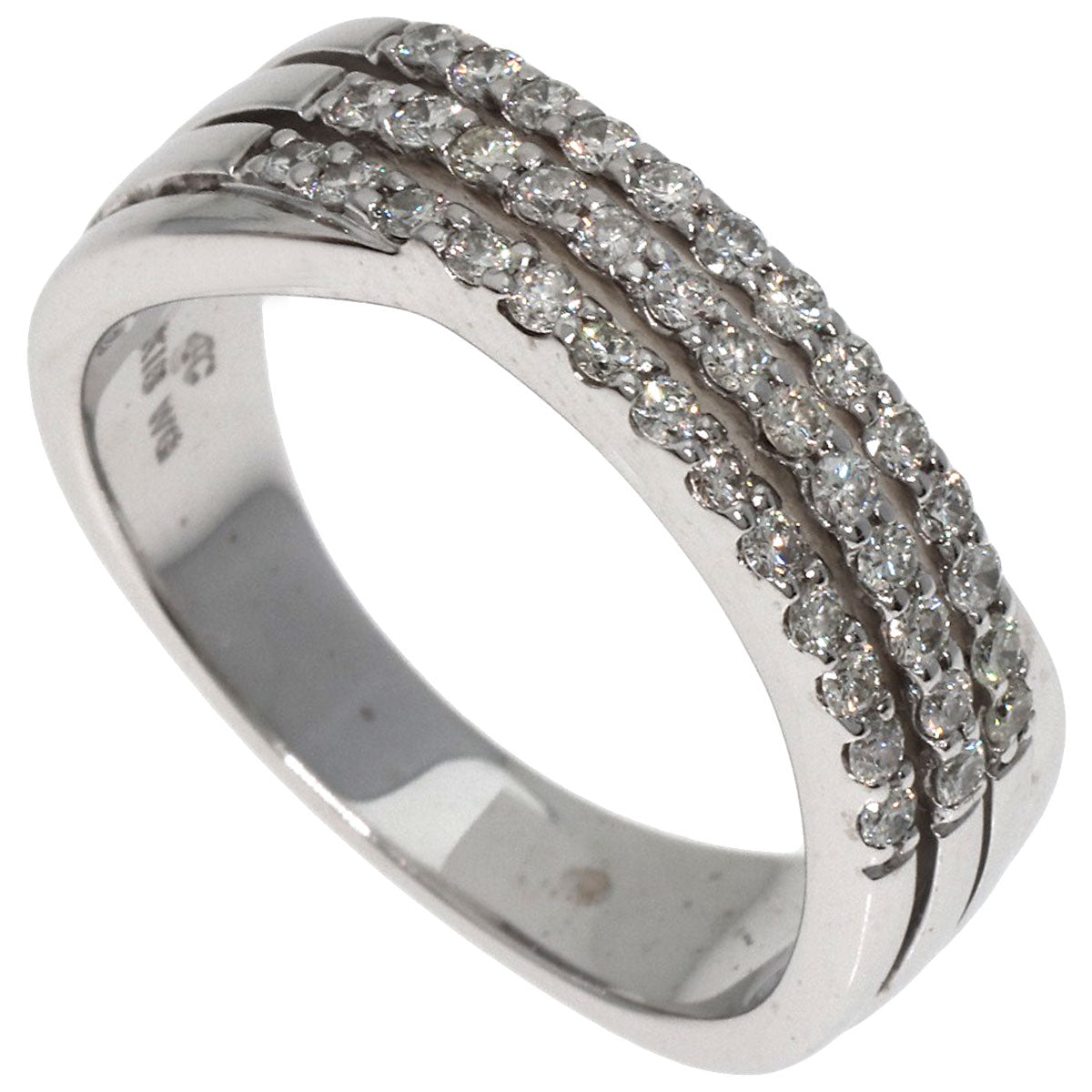 4℃   Ring Diamond K18 White Gold Ladies