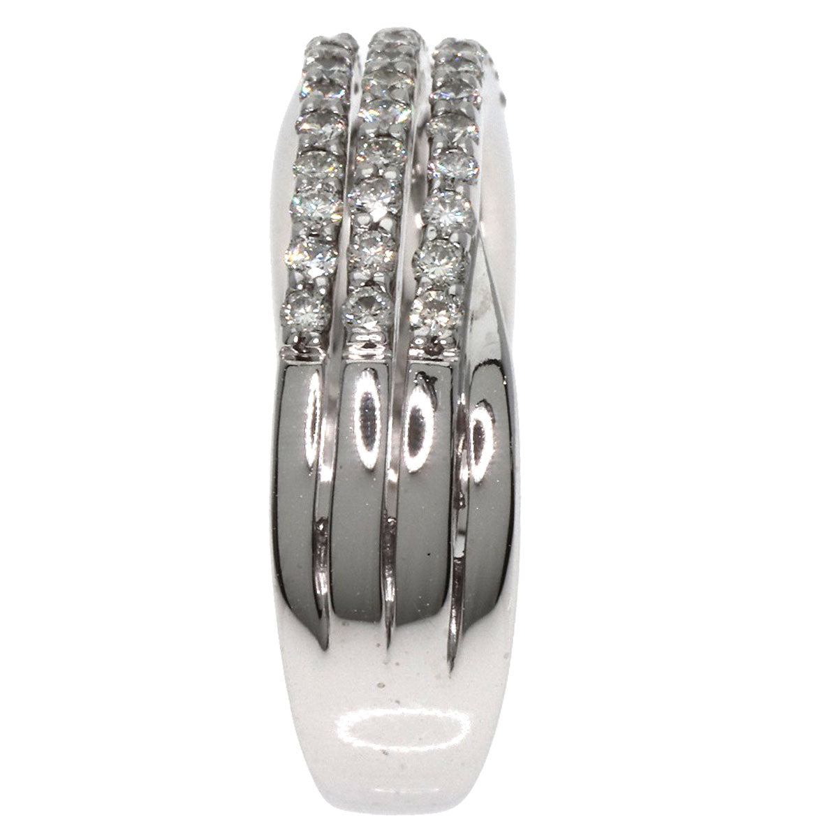 4℃   Ring Diamond K18 White Gold Ladies
