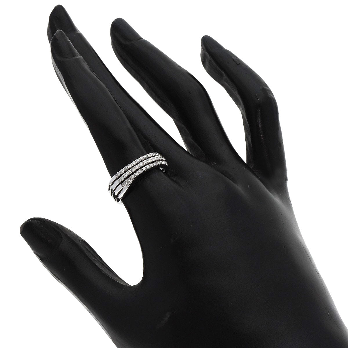 4℃   Ring Diamond K18 White Gold Ladies