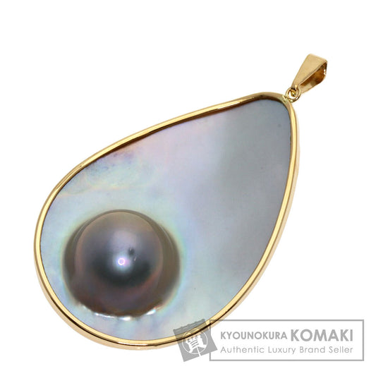 Mabe Pearl Pearl Pendant top K18 Yellow Gold  8.9g　Ladies