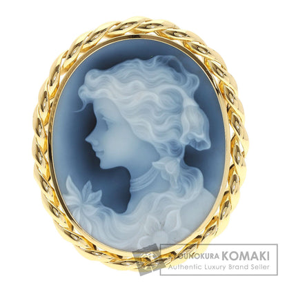 Stone cameo Brooch K18 Yellow Gold  31.4g　Ladies