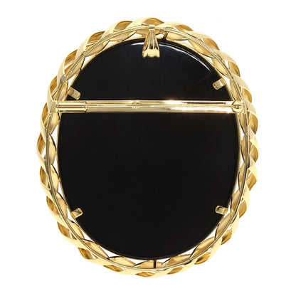 Stone cameo Brooch K18 Yellow Gold  31.4g　Ladies