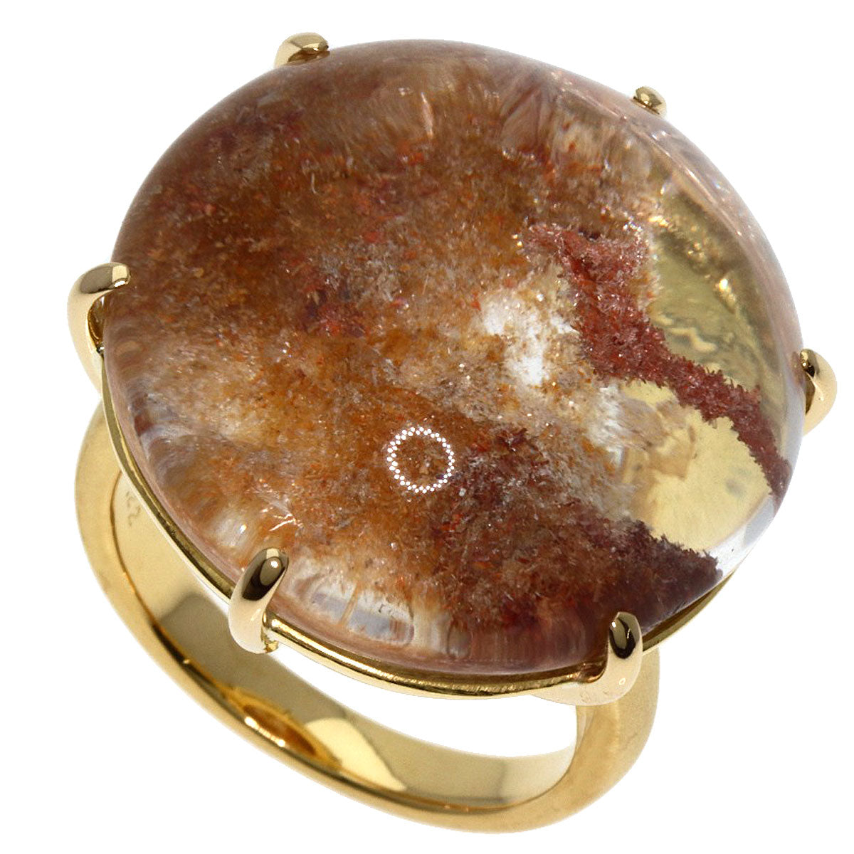 51.22ct quartz Ring K18 Yellow Gold  19.4g　Ladies