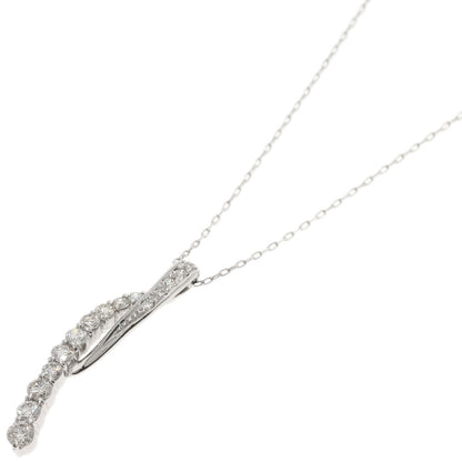 0.3ct Diamond Necklace Platinum PT900 PT850 2g　Ladies