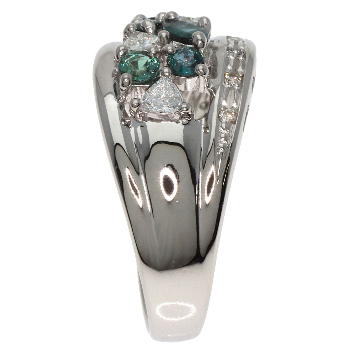 0.68ct Alexandrite Diamond Ring Platinum PT900  7.7g　Ladies