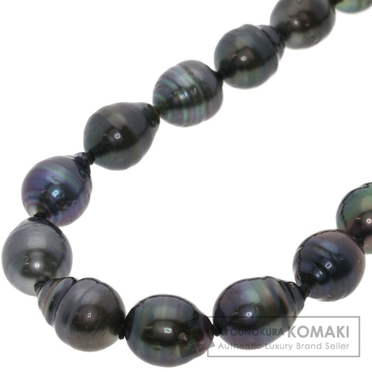 Baroque Black Pearl Necklace Silver  53.2g　Ladies