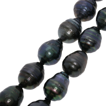 Baroque Black Pearl Necklace Silver  53.2g　Ladies