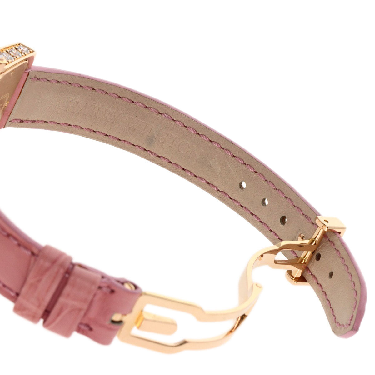 HARRY WINSTON Avenue Side Large Watches 310LQR AVEQHM21RR112 K18 Pink Gold/Leather Ladies