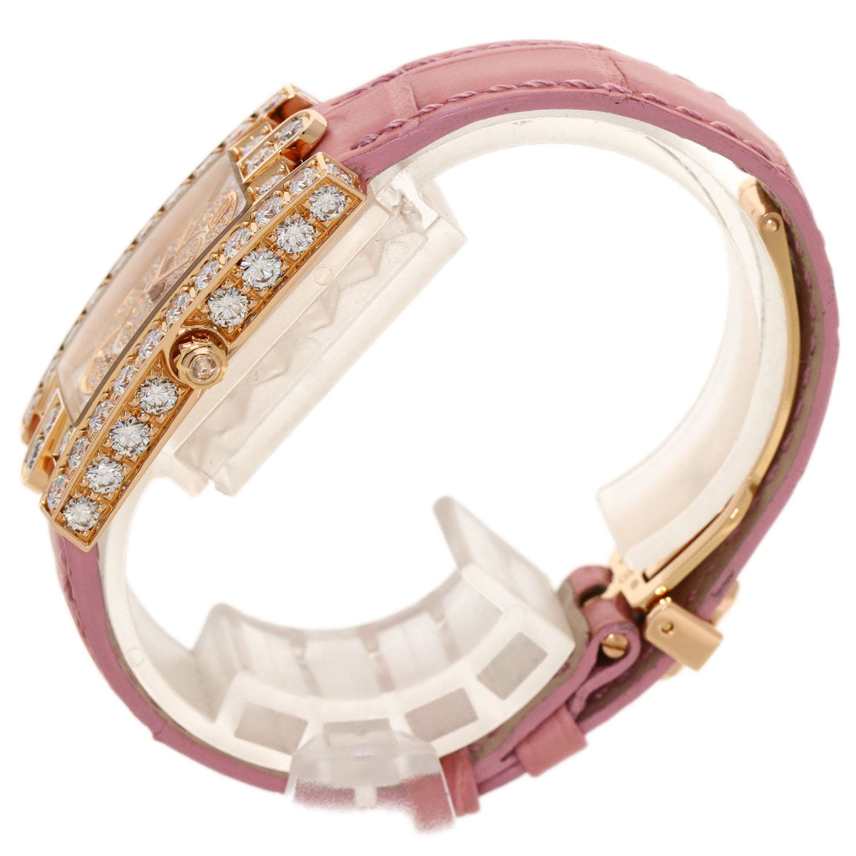 HARRY WINSTON Avenue Side Large Watches 310LQR AVEQHM21RR112 K18 Pink Gold/Leather Ladies