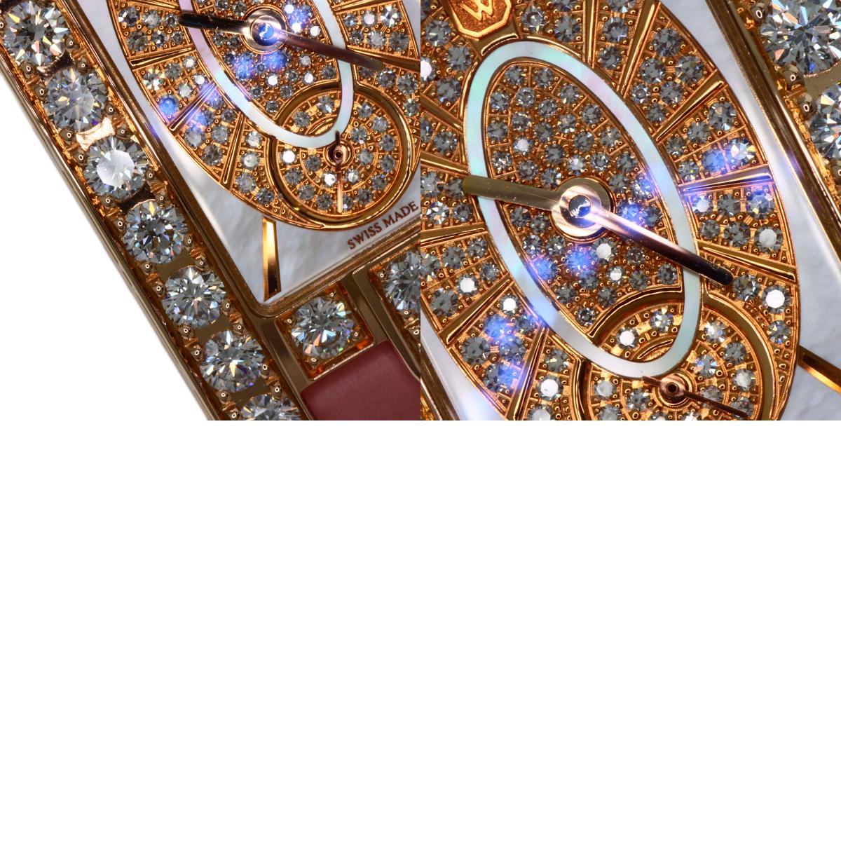 HARRY WINSTON Avenue Side Large Watches 310LQR AVEQHM21RR112 K18 Pink Gold/Leather Ladies