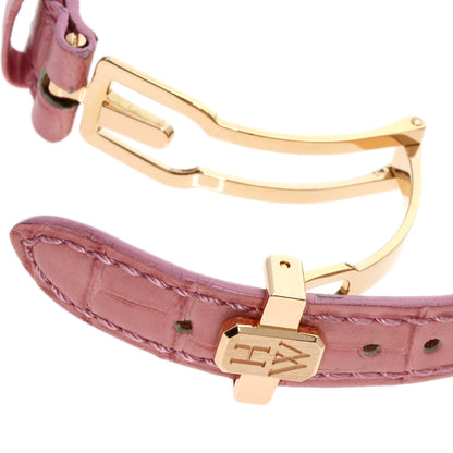 HARRY WINSTON Avenue Side Large Watches 310LQR AVEQHM21RR112 K18 Pink Gold/Leather Ladies