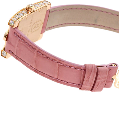 HARRY WINSTON Avenue Side Large Watches 310LQR AVEQHM21RR112 K18 Pink Gold/Leather Ladies