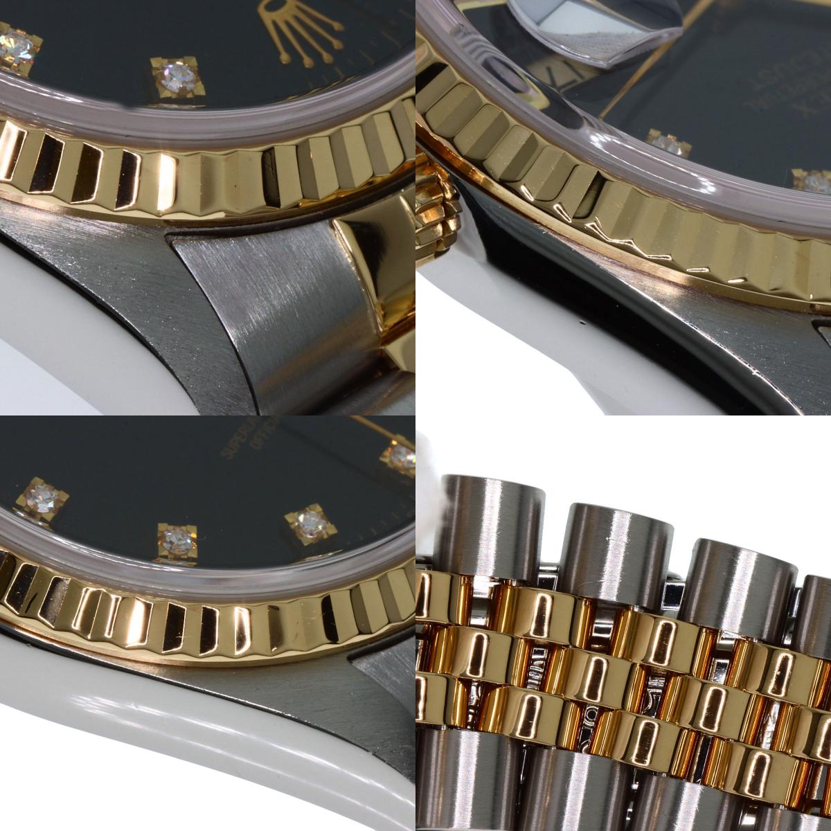 ROLEX DATEJUST 10P Diamond Watches 16233G Stainless Steel/SSxK18YG mens