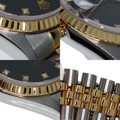 ROLEX DATEJUST 10P Diamond Watches 16233G Stainless Steel/SSxK18YG mens
