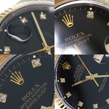 ROLEX DATEJUST 10P Diamond Watches 16233G Stainless Steel/SSxK18YG mens