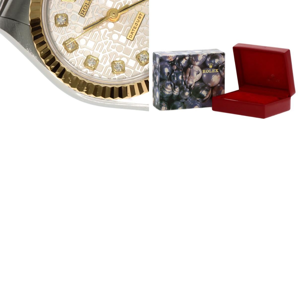 ROLEX DATEJUST 10P Diamond Watches 69173G Stainless Steel/SSxK18YG Ladies