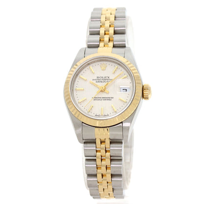 ROLEX Datejust Silver Tapestry Watches 79173 Stainless Steel/SSxK18YG Ladies